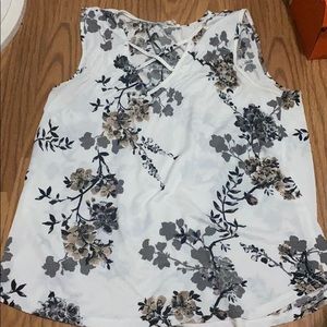 White floral tank top